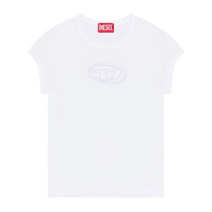 디젤 로고 컷아웃 티셔츠, 화이트계열, Standard XS(KR 44)