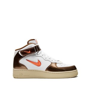 나이키 에어 포스 1 미드 QS 스니커즈, US men 10.5(KR 285), 브라운계열+화이트계열