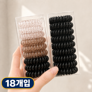 드노엘 전화선 스프링 머리끈 2세트 18P