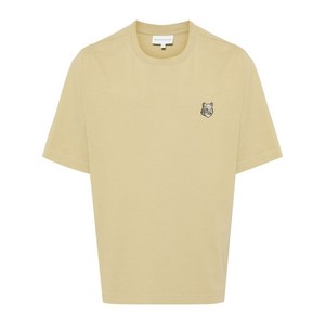 메종키츠네 볼드 폭스 헤드 패치 티셔츠, 베이지계열, Standard S(KR 95)