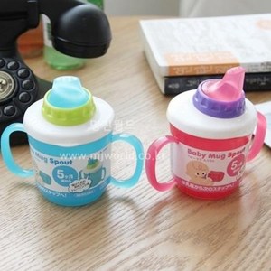 일본 이노마타 아기 머그컵/애기 쥬스컵/양손컵/유아컵, 파랑, 1개