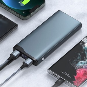 밸류엠 22.5W 고속 충전 PD 메탈 보조배터리 10000mAh +25W CtoC케이블