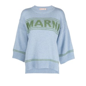 마르니 인타르시아 로고 버진 울 스웨터
