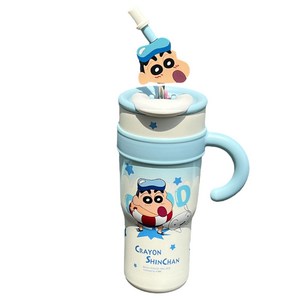 StarR 대용량 크레용 신짱 보온 텀블러, 1200ml, 블루튜브, 1개
