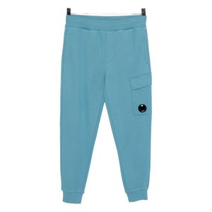 C.P.컴퍼니 로고 장식 코튼 트랙팬츠, 블루계열, Standard XL