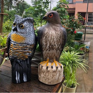 올빼미 독수리 꽃 과수원 발코니 새 피해 퇴치 모형, 부엉이+독수리