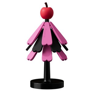 chixiang 크리스마스 트리 모양 실리콘 냄비받침 3개입, 핑크 + 블랙, 1개