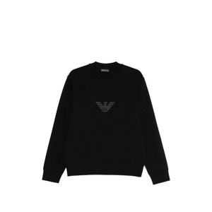 엠포리오아르마니 로고 디테일 스웨트셔츠, 블랙계열, Standard L(KR 100)