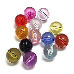 ALL 큰비즈 12mm 라운드볼 아크릴비즈 한팩 70알, 투명, 1개