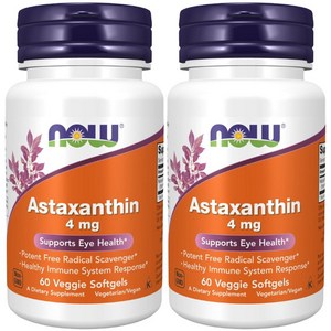 나우푸드 아스타크산틴 4mg 베지 소프트젤, 60정, 2개