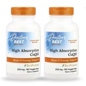 닥터스베스트 하이 앱솔션 CoQ10 200mg 베지 캡, 180정, 2개