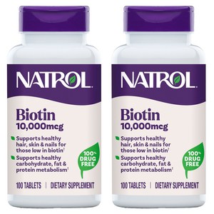 나트롤 비오틴 뷰티 10000mcg 타블렛, 100정, 2개