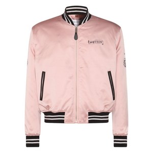 알렉산더맥퀸 로즈 자수 새틴 봄버 재킷