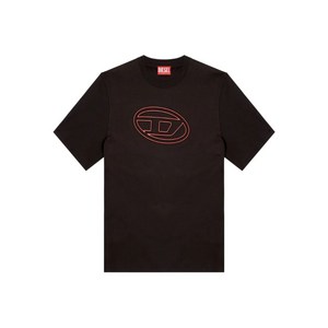 디젤 T-어저스트-비고발 티셔츠, 블랙계열+레드계열, Standard M