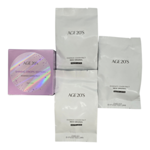 에이지투웨니스 샤이닝 드롭 에디션 뉴오리지널 에센스 커버 팩트 케이스 + 리필 12.5g x 3p, 13호 화이트라떼, 1개