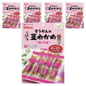 소칸 미역 줄기 매실 시소 맛 보너스팩, 105g, 5개