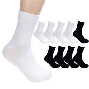 더베이직 남성용 무지 중목 양말 10p