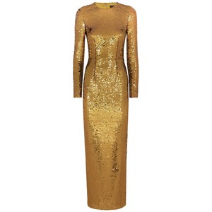 돌체앤가바나 시퀸 머메이드 이브닝 드레스, 골드계열, Italy 38(KR 33)