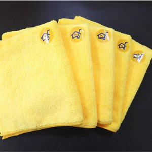 집에다드림 극세사 수건 행주 세차 걸레 타월, 5개, 노랑
