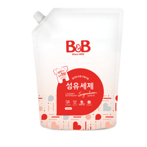 비앤비 섬유 유아 세제 리필, 1.5L, 4개