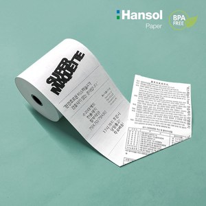 수퍼마케트 한솔 포스용지 무선 단말기 카드 전표 영수증 포스 포스기 감열지, 24롤