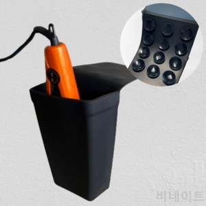 비네이트 데임방지 실리콘 빨판 자루 고데기거치대, 1개