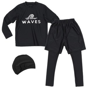 어퍼컷 래쉬가드 상하의 수영복 세트 + 수영모