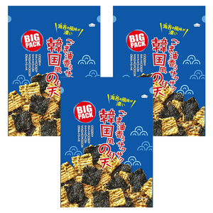 Maruka Food Expenses Rich Series 참기름 향이 나는 바삭바삭한 한국풍 김 튀김 스낵 대용량, 85g, 3개