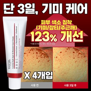 RAVIEL 아세로라 잡티 앤 기미 케어 크림, 50ml, 4개