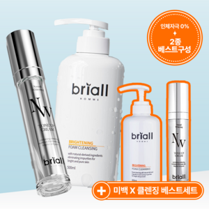 브리올옴므 NW 미백크림 폼클렌징 2종 세트, 1세트