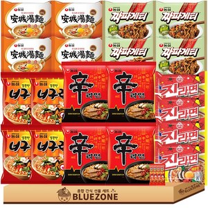 봉지라면 세트 신라면4 안성탕면4 진라면매운맛4 너구리4 짜파게티4 라면스틱4