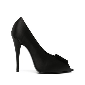 생로랑 포인티드 토 새틴 펌프스 115mm, Europe 41(KR 280), 블랙계열