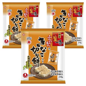 에치고세이카 콩가루가 들어간 키리모찌 4개입, 210g, 3개