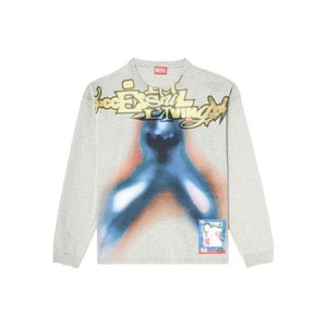 디젤 T-복스트-Ls-V1 티셔츠, 그레이계열, Standard L(KR 105)