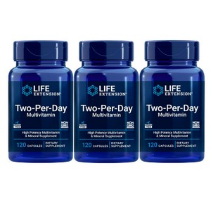 라이프익스텐션 투-퍼-데이 멀티비타민 캡슐, 120정, 3개
