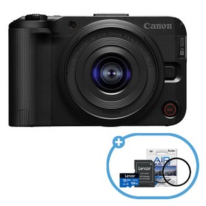 캐논코리아 정품 EOS R50 V 14-30 KIT 블랙 + 128GB + 겐코 Air MC UV 58mm / 크리에이터 스트리밍 브이로그 카메라