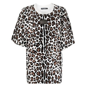 돌체앤가바나 레오파드 프린트 티셔츠