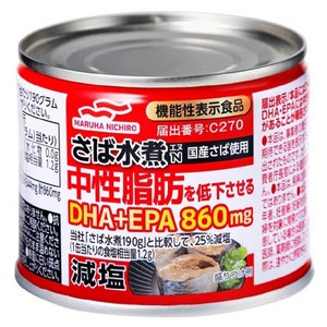 마루하니치로 저염 저중성지방 삶은 고등어 통조림, 190g, 1개