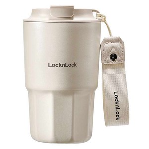 락앤락 보온 커피 보틀 스트랩 포함, 화이트, 450ml, 1개