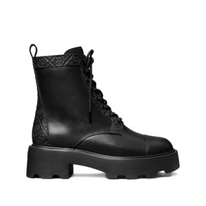 토리 버치 모노그램 디테일 러그 솔 앵클 부츠, US 8.5(KR 255), 블랙계열