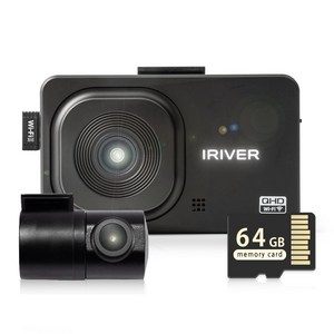아이리버 2채널 QHD+FHD 초고화질 블랙박스 QF2 WiFi 스마트폰 연동지원