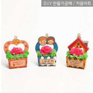 키움아트 어버이날 DIY 꽃바구니만들기 모스카네이션, 가족세트