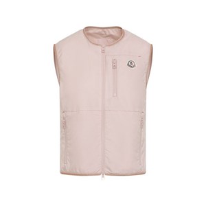 몽클레르 집업 로고 패치 베스트, 핑크계열, Numeric 0(KR 44)