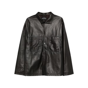 엠포리오아르마니 버튼 플랩 포켓 오버셔츠, 브라운계열, Italy 52(KR 105)