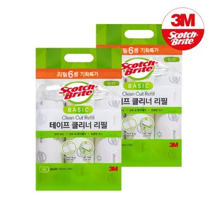 3M 스카치브라이트 테이프 클리너 대형 리필 6개입, 2개