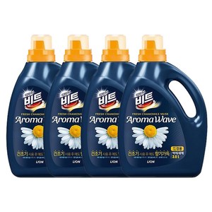 비트 아로마 웨이브 카모마일 액상세제 본품, 3L, 4개