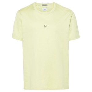 C.P.컴퍼니 로고 프린트 티셔츠, 옐로우계열+그린계열, Standard S