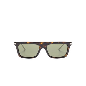 구찌 인터로킹 G 인그레이빙 로고 직사각 프레임 선글라스