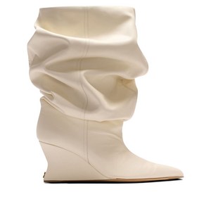 발망 슬라우치 웨지 앵클 부츠 75mm, Europe 36(KR 230), 화이트계열