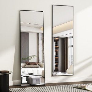 뷰티피크 직사각형 3in1 스탠드 벽걸이 거치형 강화 안전 유리 전신거울 440mm, 블랙